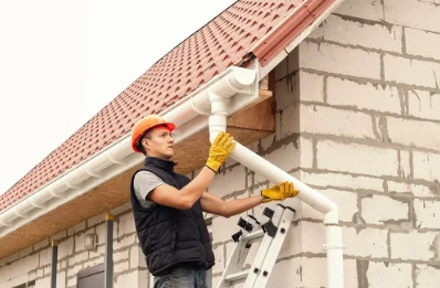 Pose et remplacement de gouttières à Falck